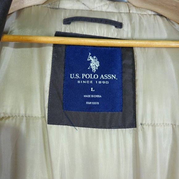 U.S. Polo Assn Mens 1890 Winter Warm Puffer Jacket Coat Hooded Size: L - Picture 6 of 16